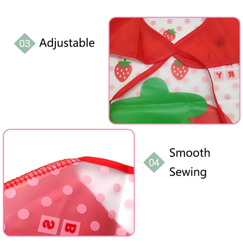 Babero Delantal Bebés Y Niños De Manga Larga Impermeable