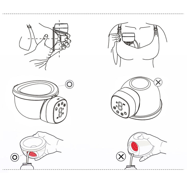 Extractor De Leche Manos Libres Portatil Inalambrico