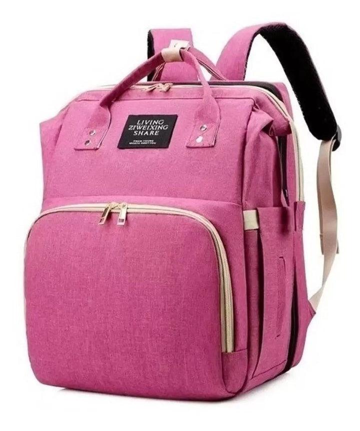 3-in-1 Diaper Backpack with Foldable Crib & Changing Pad