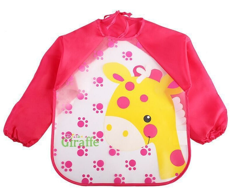 Babero Delantal Bebés Y Niños De Manga Larga Impermeable