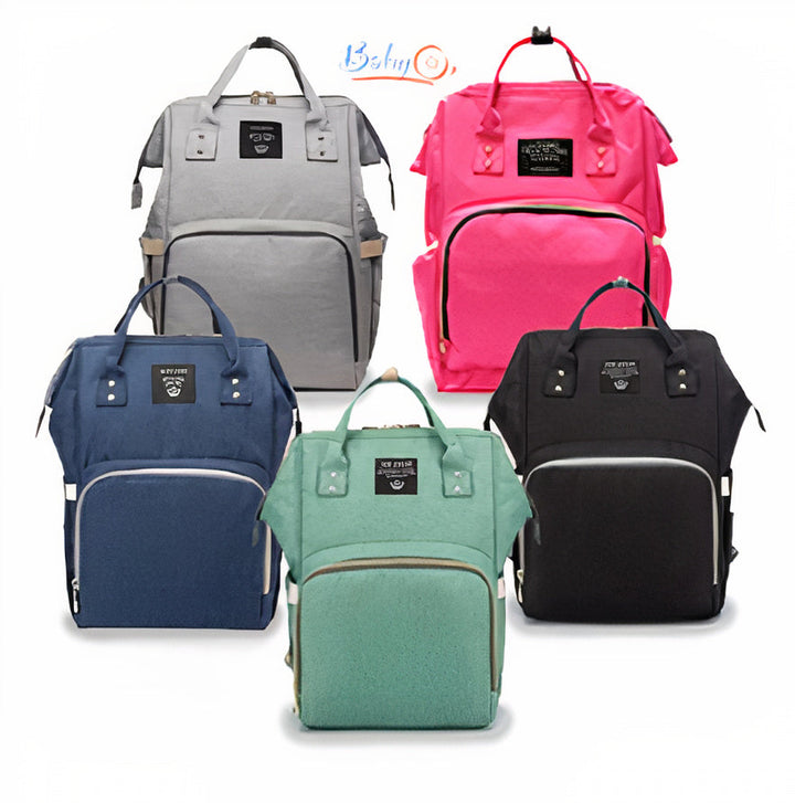 Diaper Backpack with Thermal Bottle Holder