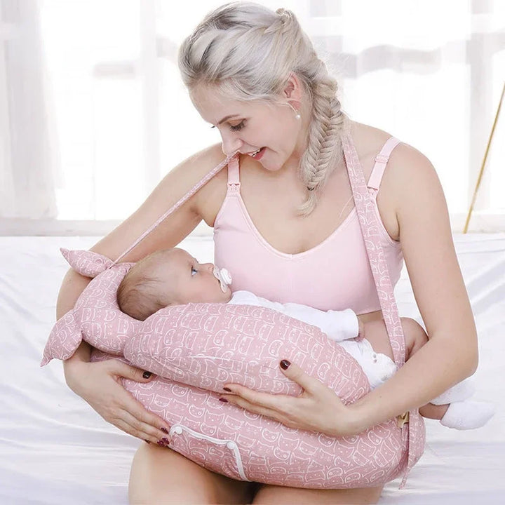 Multifunctional Nursing Pillow Newborn Breastfeeding Pillow Cotton Elastic Adjustable Pregnant Wooden Waist Baby Pillow DDJ