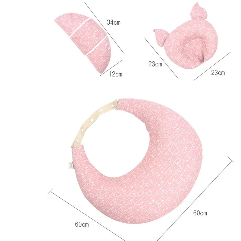 Multifunctional Nursing Pillow Newborn Breastfeeding Pillow Cotton Elastic Adjustable Pregnant Wooden Waist Baby Pillow DDJ