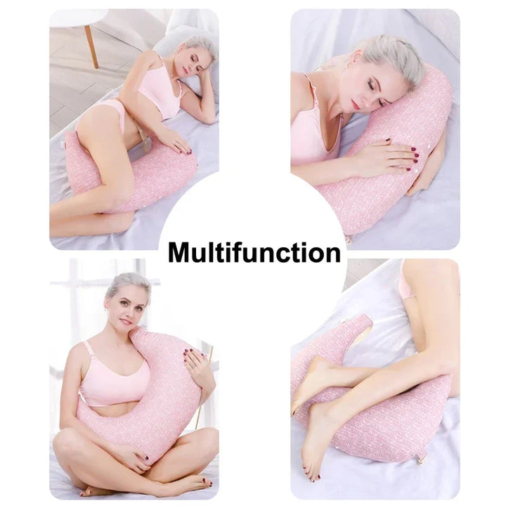 Multifunctional Nursing Pillow Newborn Breastfeeding Pillow Cotton Elastic Adjustable Pregnant Wooden Waist Baby Pillow DDJ