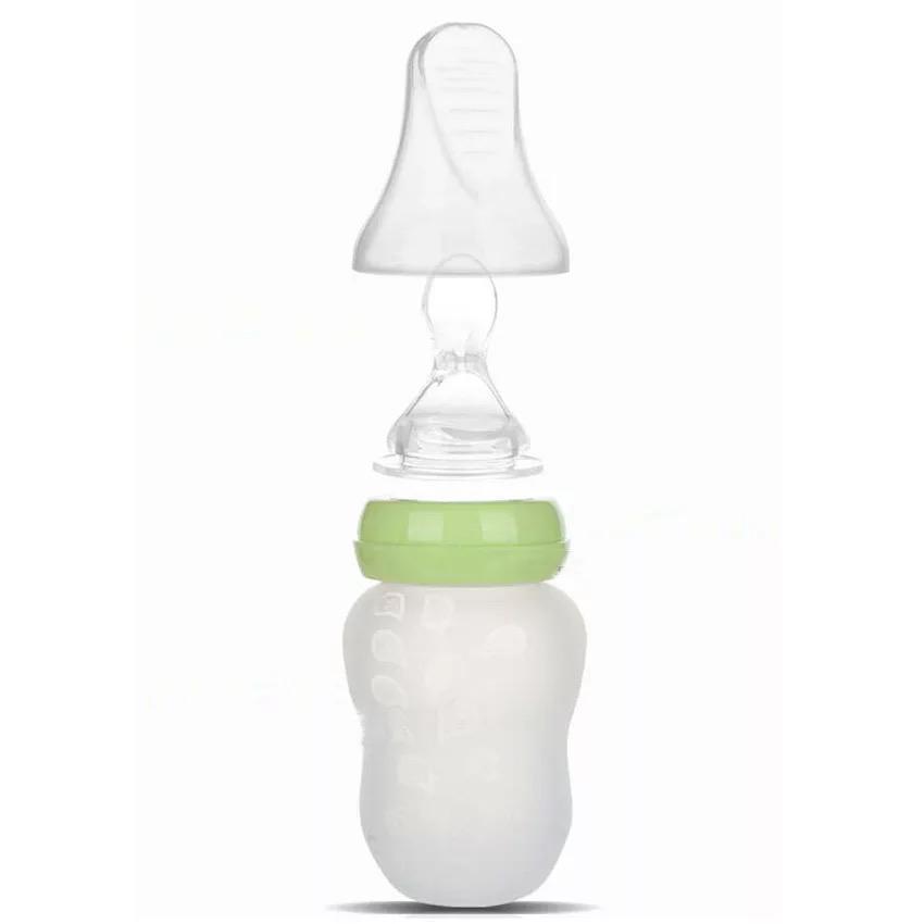 Tetero Biberon Cuchara En Silicona De 6 Oz Varios Alimentos