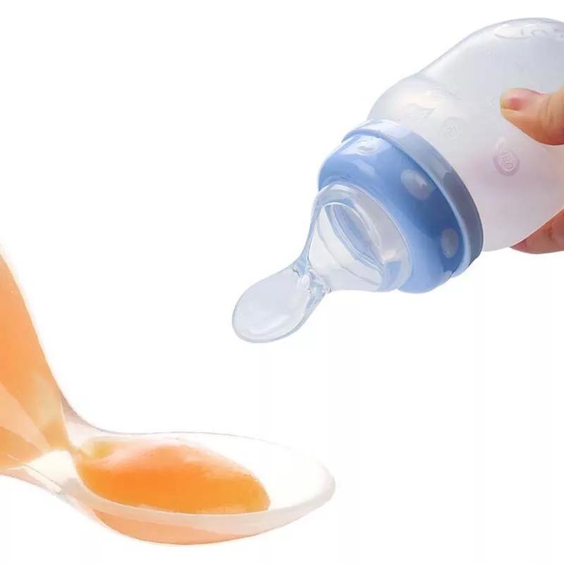 Tetero Biberon Cuchara En Silicona De 6 Oz Varios Alimentos