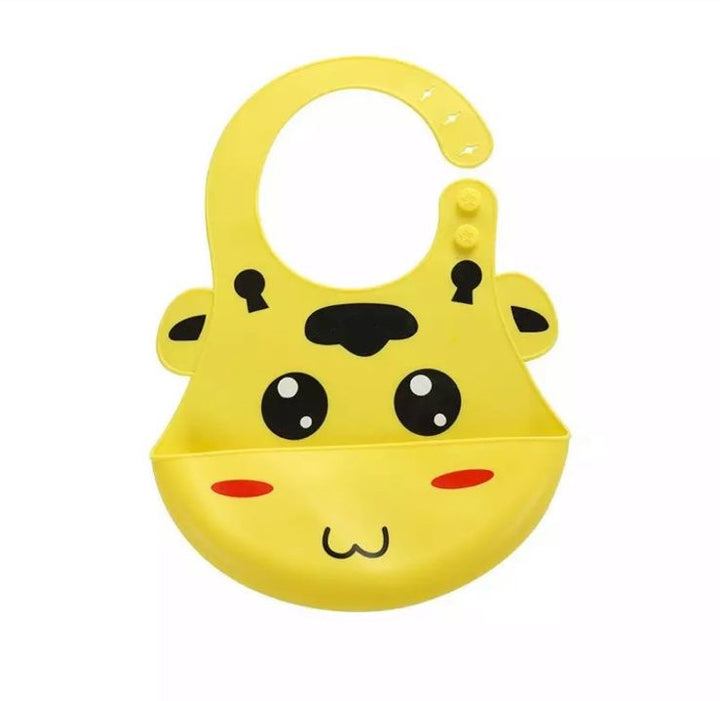 Baberos En Silicona Impermeable Con Bolsillo Fácil Limpieza