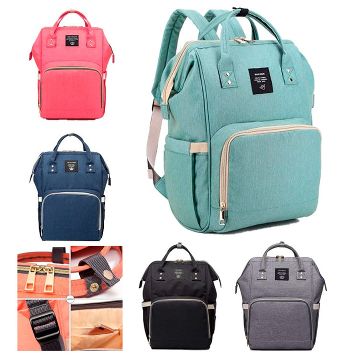 Diaper Backpack with Thermal Bottle Holder