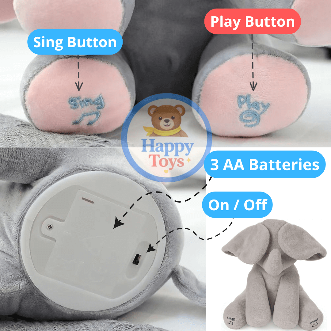 Dumbo - Interactive Elephant Plush - Soft & Safe for Babies