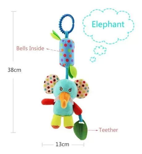 Sonajero Colgante Para Coche O Cuna Con Mordedor De Animales
