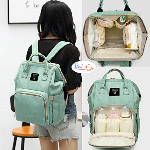 Diaper Backpack with Thermal Bottle Holder