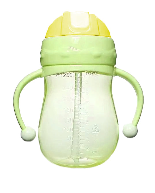 Vaso Pitillo Entrenador Anti-derrame Con Tapa 10 Onzas